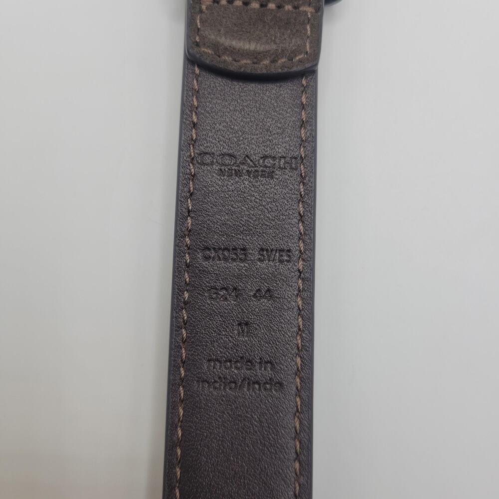 Coach Belt Womens Medium Brown Suede Silver Buckle Minimalist CX055 Classic NEW - Picture 5 of 6